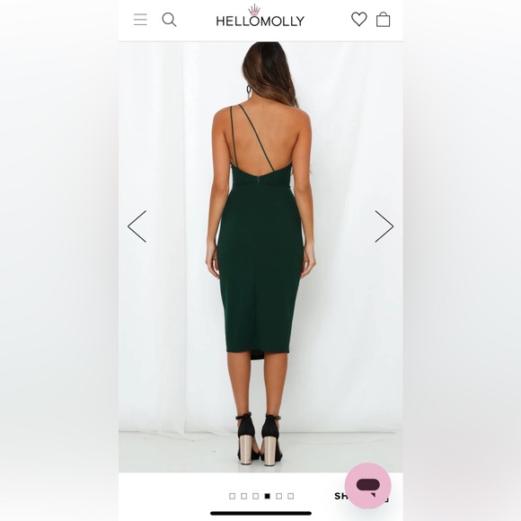 HELLO MOLLY TAKING IT BACK DRESS FOREST GREEN SIZE 6 - Picture 2 of 3